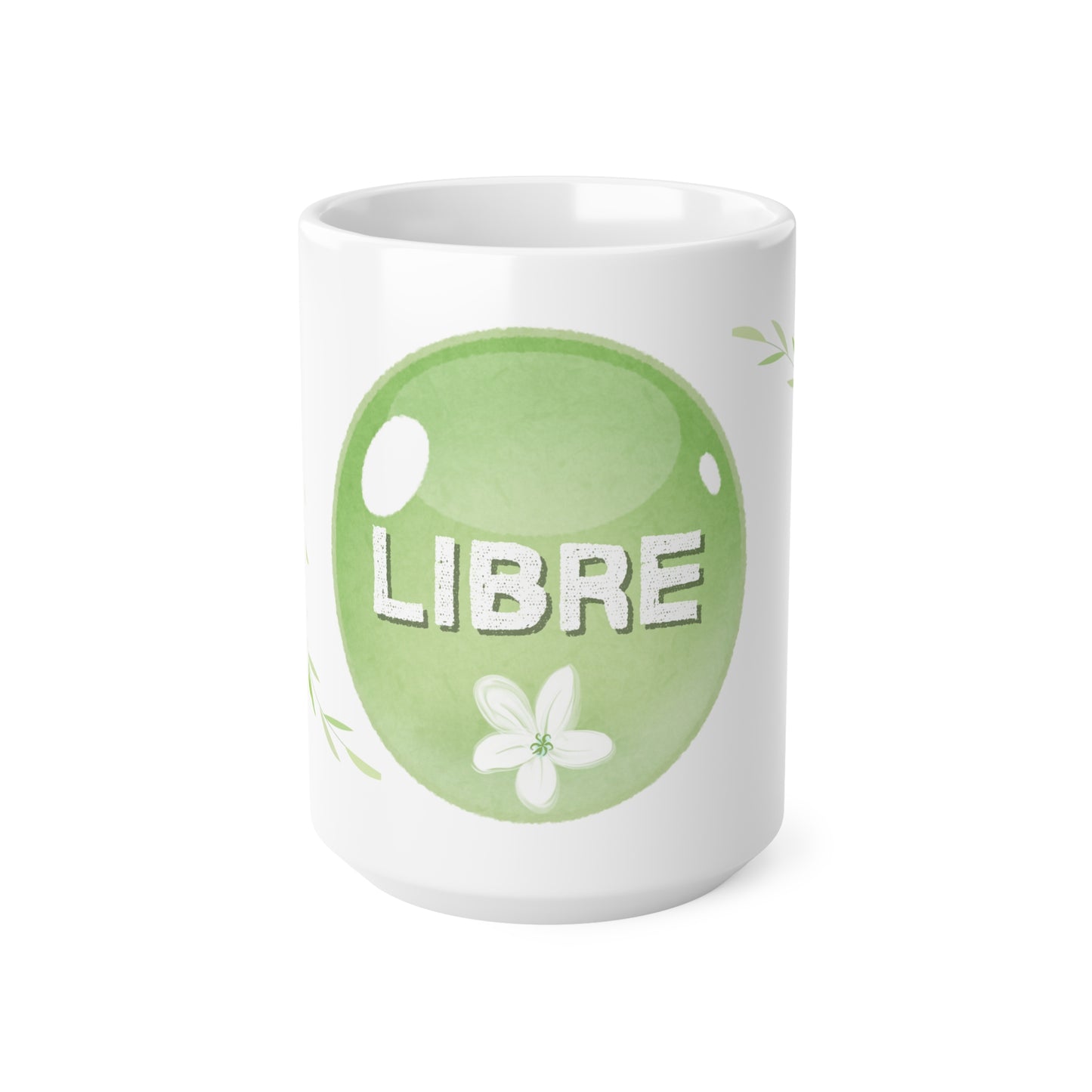 Tasse céramique "Libre" - Bulle verte - Tasse inspiratrice - Mindfulness, 11oz, 15oz