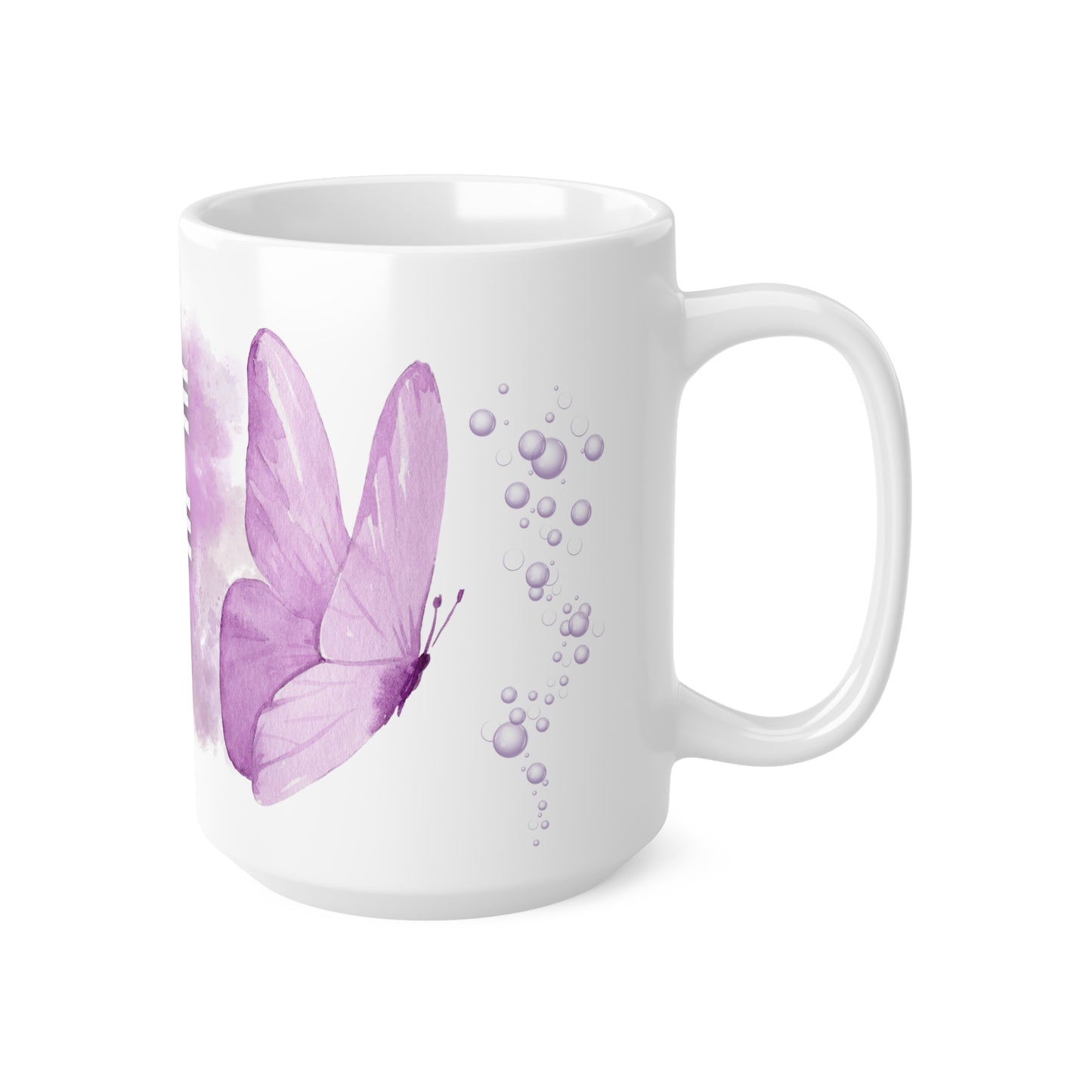 Tasse "Aime·Ose·Vis" - Papillon violet- Tasse inspiratrice - Cadeau motivation - Mindfulness, 11oz, 15oz