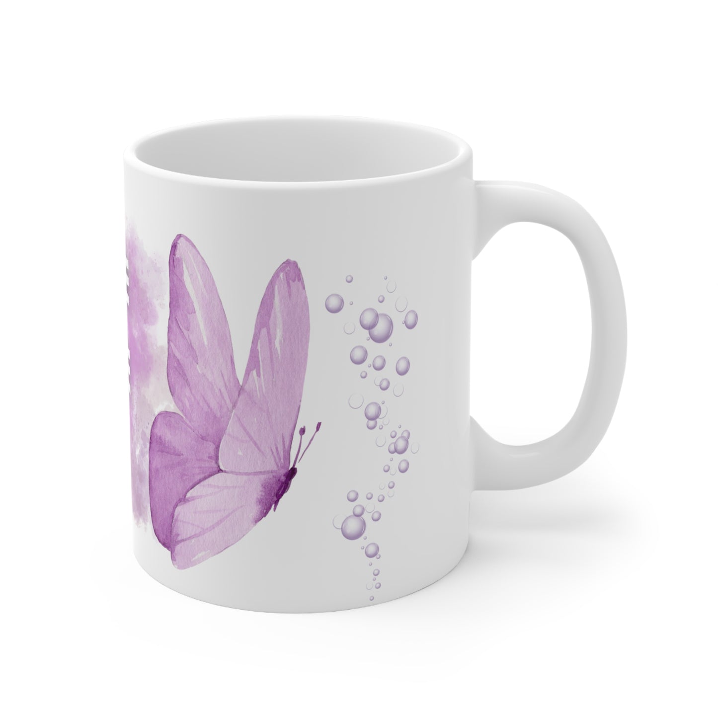 Tasse "Aime·Ose·Vis" - Papillon violet- Tasse inspiratrice - Cadeau motivation - Mindfulness, 11oz, 15oz
