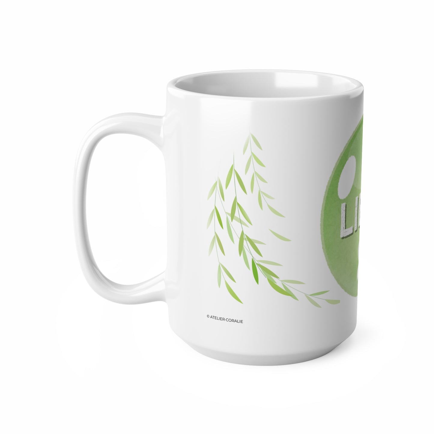Tasse céramique "Libre" - Bulle verte - Tasse inspiratrice - Mindfulness, 11oz, 15oz
