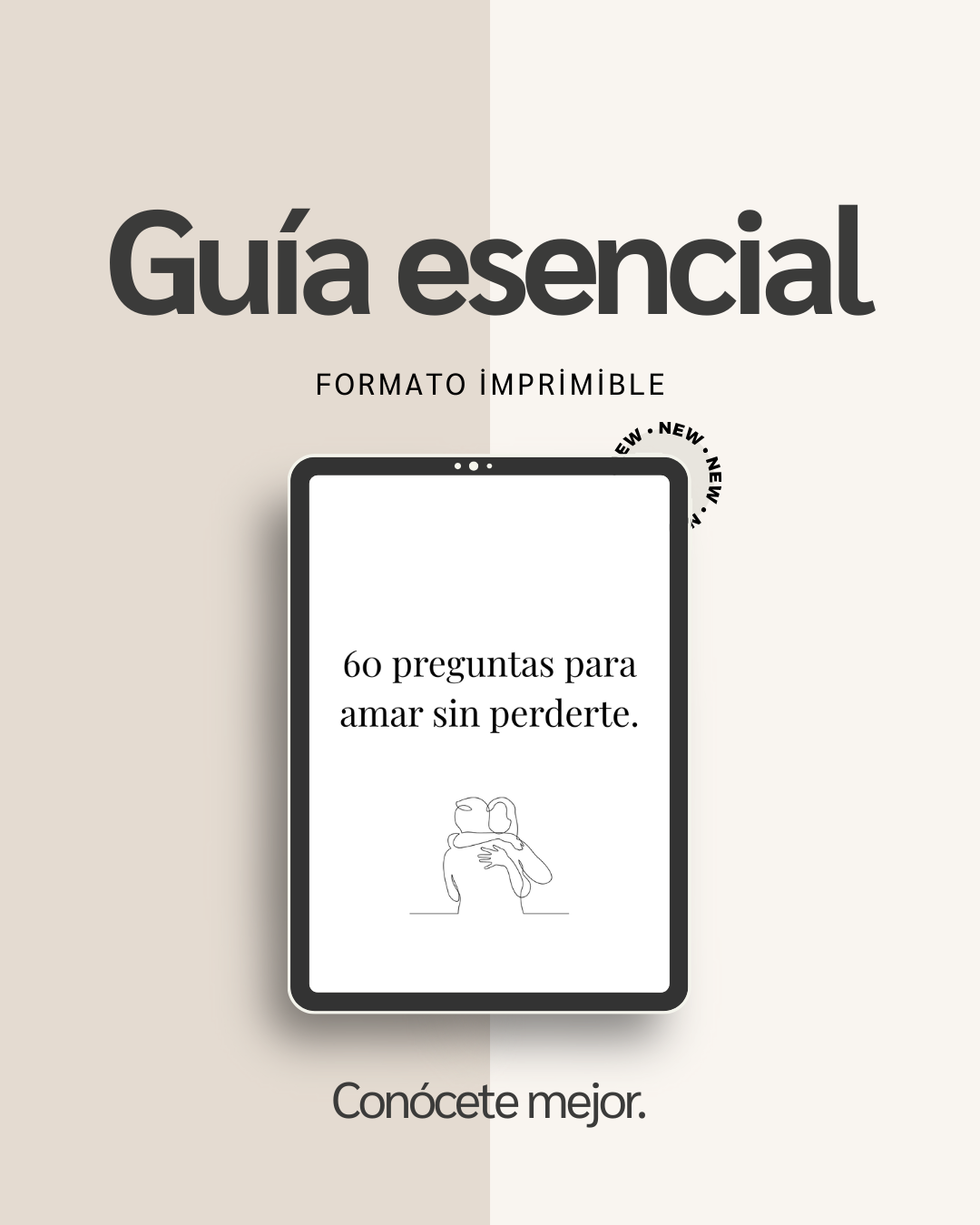 Guía imprimible 60 preguntas para amar sin perderte · Amor propio & relaciones · Diario · Desarrollo personal PDF